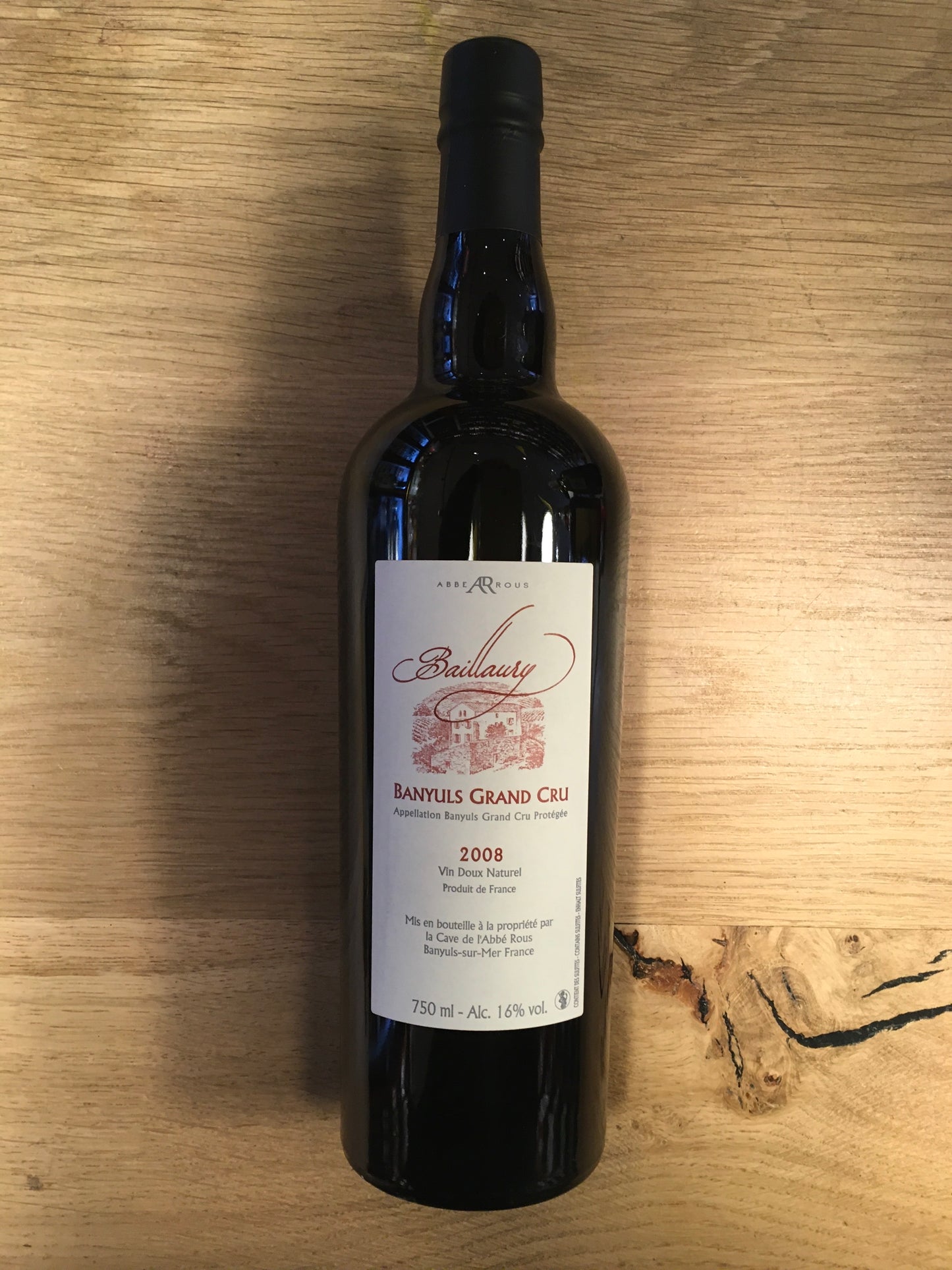 Baillury Banyuls Grand Cru 2008